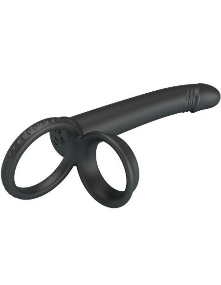 PRETTY LOVE MOSES ANILLO DOBLE PENE PARA DONLE PENETACIAN NEGRO