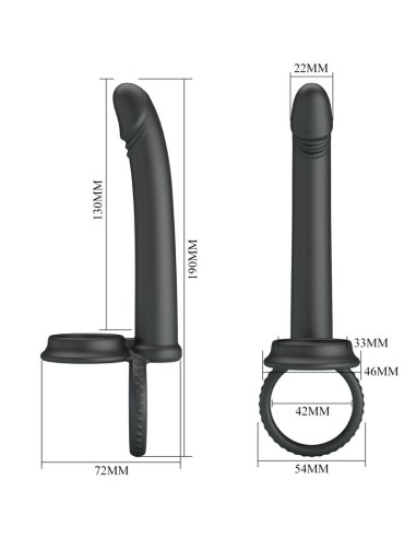 PRETTY LOVE MOSES ANILLO DOBLE PENE PARA DONLE PENETACIAN NEGRO