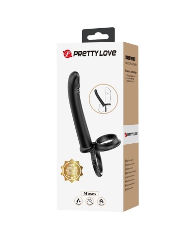 PRETTY LOVE MOSES ANILLO DOBLE PENE PARA DONLE PENETACIAN NEGRO