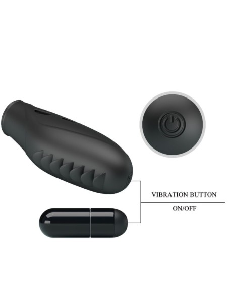 PRETTY LOVE GILO VIBRADOR DE DEDO SILICONA NEGRO