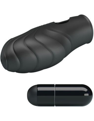 PRETTY LOVE LICH VIBRADOR DE DEDO SILICONA NEGRO