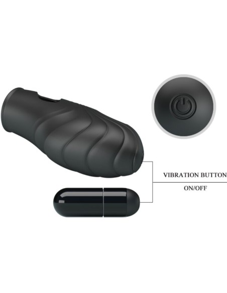 PRETTY LOVE LICH VIBRADOR DE DEDO SILICONA NEGRO