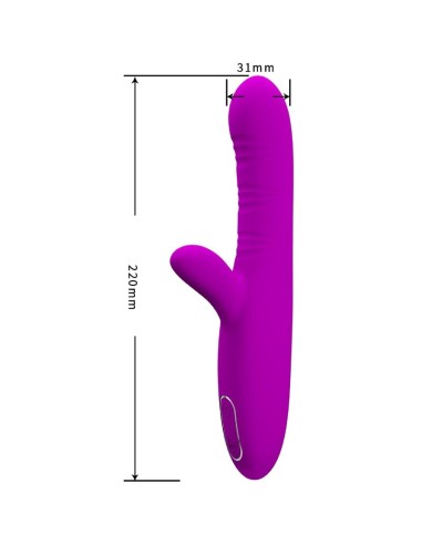 PRETTY LOVE ANGELIQUE VIBRADOR MULTIFUNCIAN ESTIMULADOR DE CLATORIS MORADO