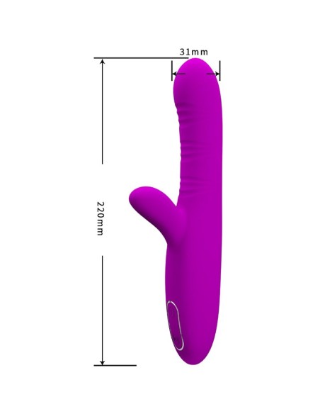 PRETTY LOVE ANGELIQUE VIBRADOR MULTIFUNCIAN ESTIMULADOR DE CLATORIS MORADO