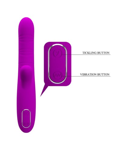 PRETTY LOVE ANGELIQUE VIBRADOR MULTIFUNCIAN ESTIMULADOR DE CLATORIS MORADO