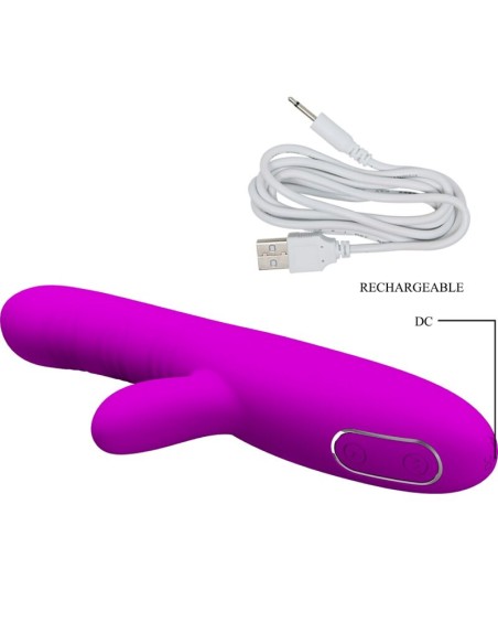 PRETTY LOVE ANGELIQUE VIBRADOR MULTIFUNCIAN ESTIMULADOR DE CLATORIS MORADO