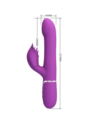 PRETTY LOVE VIBRADOR ESTIMULADOR MULTIFUNCIAN 4 EN 1 MORADO