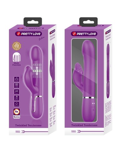 PRETTY LOVE VIBRADOR ESTIMULADOR MULTIFUNCIAN 4 EN 1 MORADO