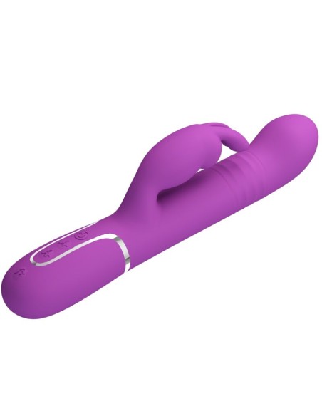 PRETTY LOVE COALE VIBRADOR RABBIT MULTIFUNCIAN 4 EN 1 MORADO