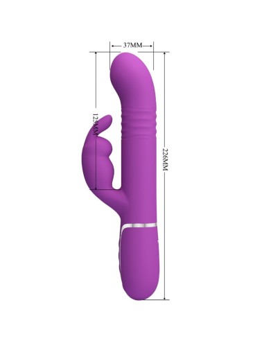 PRETTY LOVE COALE VIBRADOR RABBIT MULTIFUNCIAN 4 EN 1 MORADO