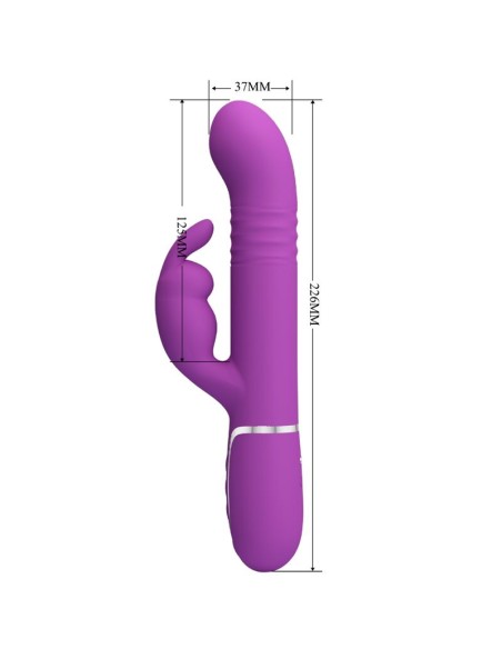 PRETTY LOVE COALE VIBRADOR RABBIT MULTIFUNCIAN 4 EN 1 MORADO