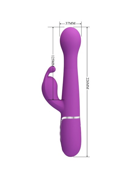 PRETTY LOVE DEJON VIBRADOR RABBIT MULTIFUNCIAN 3 EN 1 MORADO