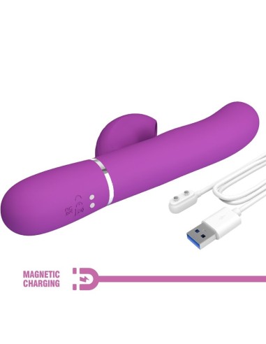 PRETTY LOVE PERLITA VIBRADOR RABBIT MULTIFUNCIAN 3 EN 1 MORADO