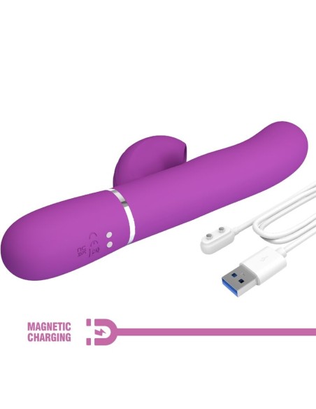 PRETTY LOVE PERLITA VIBRADOR RABBIT MULTIFUNCIAN 3 EN 1 MORADO