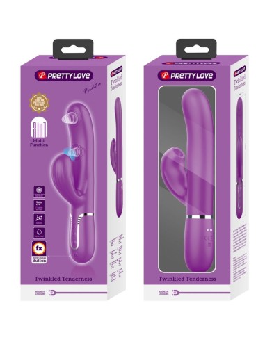 PRETTY LOVE PERLITA VIBRADOR RABBIT MULTIFUNCIAN 3 EN 1 MORADO