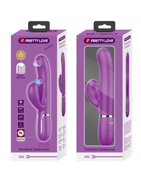 PRETTY LOVE PERLITA VIBRADOR RABBIT MULTIFUNCIAN 3 EN 1 MORADO