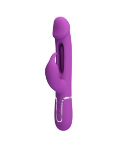 PRETTY LOVE KAMPAS VIBRADOR RABBIT MULTIFUNCIAN 3 EN 1 MORADO