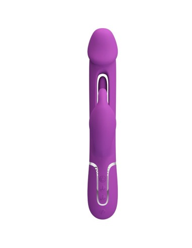 PRETTY LOVE KAMPAS VIBRADOR RABBIT MULTIFUNCIAN 3 EN 1 MORADO