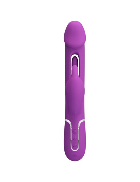 PRETTY LOVE KAMPAS VIBRADOR RABBIT MULTIFUNCIAN 3 EN 1 MORADO
