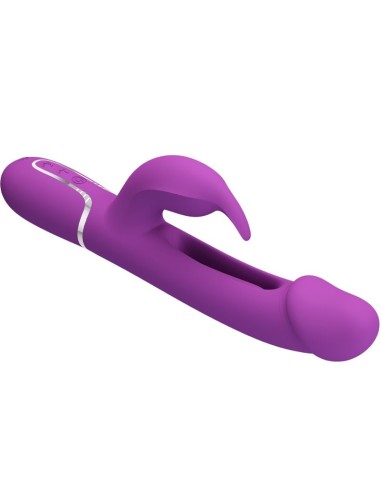 PRETTY LOVE KAMPAS VIBRADOR RABBIT MULTIFUNCIAN 3 EN 1 MORADO