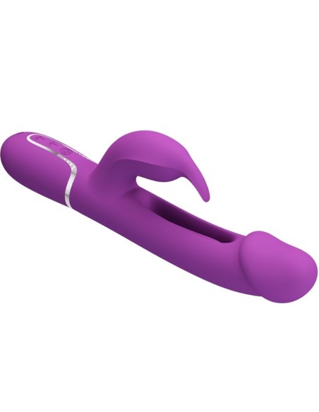 PRETTY LOVE KAMPAS VIBRADOR RABBIT MULTIFUNCIAN 3 EN 1 MORADO