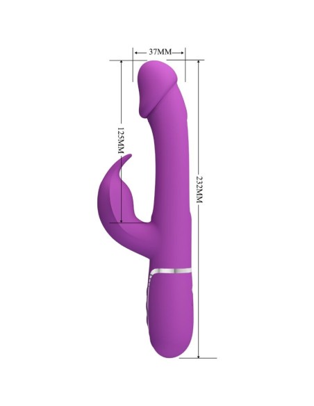 PRETTY LOVE KAMPAS VIBRADOR RABBIT MULTIFUNCIAN 3 EN 1 MORADO