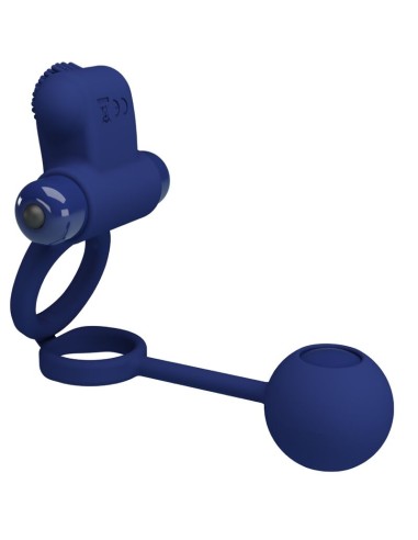 PRETTY LOVE REMINGTON DOBLE ANILLO VIBRADOR CON PLUG AZUL