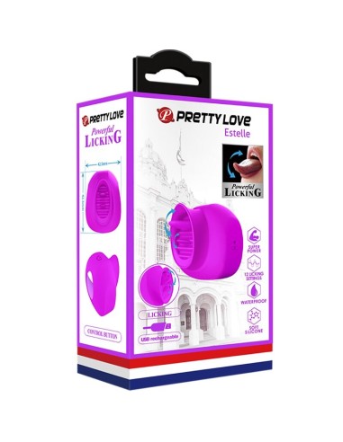 PRETTY LOVE ESTELLE LENGUA ESTIMULADORA CLATORIS 12 VIBRACIONES MORADO
