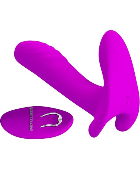 PRETTY LOVE MASAJEADOR VIBRADOR 12 VIBRACIONES CONTROL REMOTO MORADO