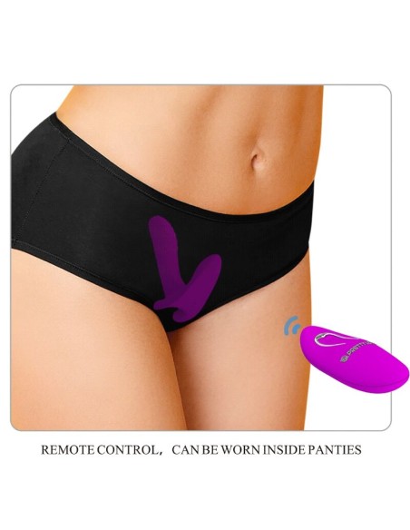 PRETTY LOVE MASAJEADOR VIBRADOR 12 VIBRACIONES CONTROL REMOTO MORADO
