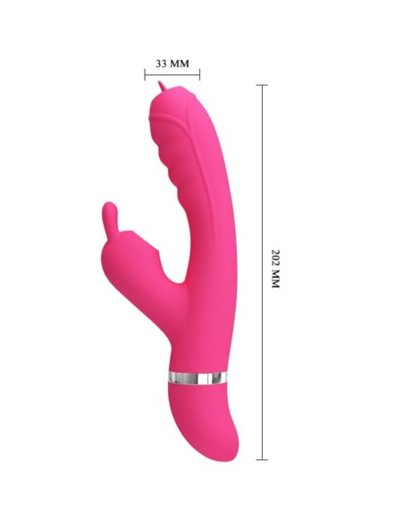 PRETTY LOVE PHOENIX VIBRADOR RABBIT MULTIFUNCIAN ROSA