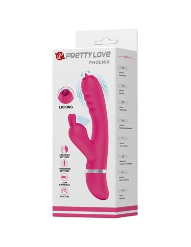 PRETTY LOVE PHOENIX VIBRADOR RABBIT MULTIFUNCIAN ROSA