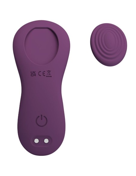 PRETTY LOVE MANE MASAJEADOR LAY ON CLATORIS 10 VIBRACIONES CONTROL REMOTO MORADO