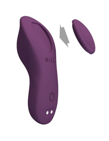 PRETTY LOVE MANE MASAJEADOR LAY ON CLATORIS 10 VIBRACIONES CONTROL REMOTO MORADO