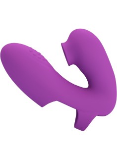 PRETTY LOVE ATHENA VIBRADOR DE DEDO CON ESTIMULADOR CLATORIS MORADO 2