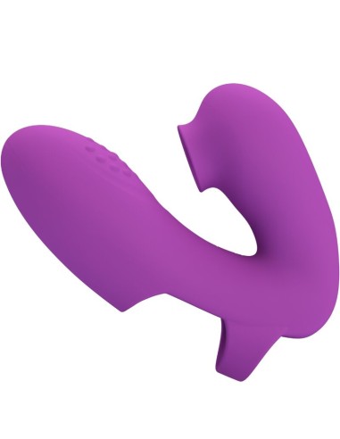 PRETTY LOVE ATHENA VIBRADOR DE DEDO CON ESTIMULADOR CLATORIS MORADO