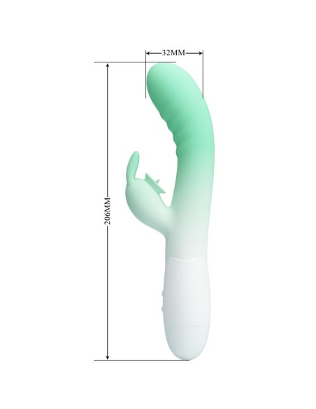 PRETTY LOVE CERBERUS VIBRADOR RABBIT 3O VIBRACIONES VERDE