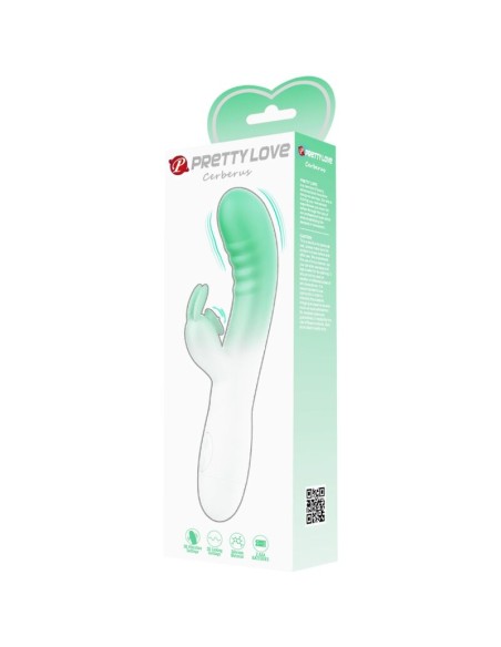 PRETTY LOVE CERBERUS VIBRADOR RABBIT 3O VIBRACIONES VERDE