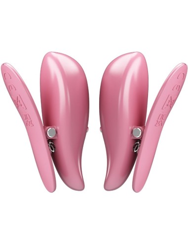 PRETTY LOVE CAILEY PINZAS PARA PEZONES 10 VIBRACIONES CONTROL REMOTO ROSA
