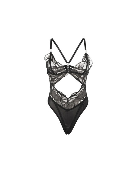 SUBBLIME 955229 BODY TRANSPARENTE CON ENCAJE HUECO NEGRO L XL