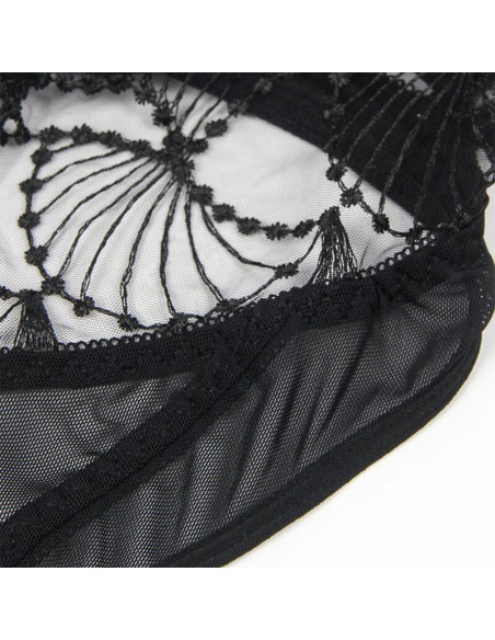 SUBBLIME 955229 BODY TRANSPARENTE CON ENCAJE HUECO NEGRO L XL