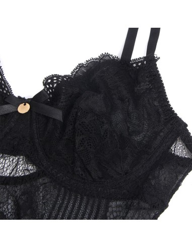 SUBBLIME 955618 BODY DE ENCAJE CON CIERRE INFERIOR NEGRO S M