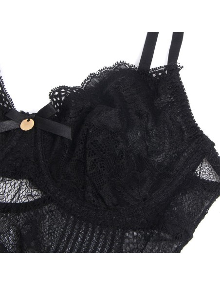 SUBBLIME 955625 BODY DE ENCAJE CON CIERRE INFERIOR NEGRO L XL