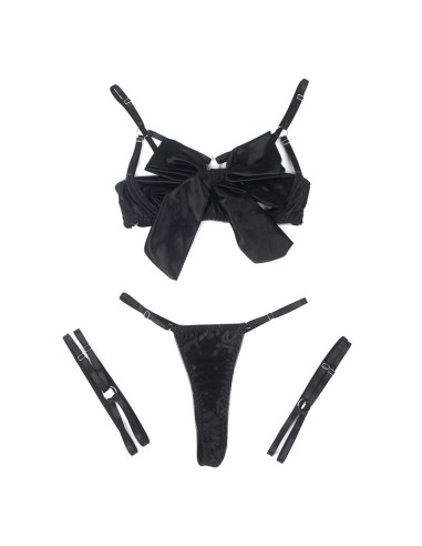 SUBBLIME 955199 SET SUJETADOR CON LAZO NEGRO AJUSTABLE S M