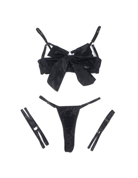 SUBBLIME 955199 SET SUJETADOR CON LAZO NEGRO AJUSTABLE S M
