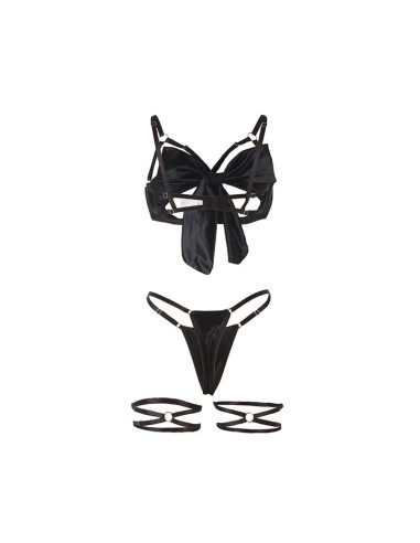SUBBLIME 955199 SET SUJETADOR CON LAZO NEGRO AJUSTABLE S M