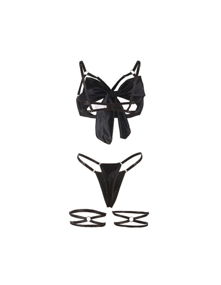 SUBBLIME 955199 SET SUJETADOR CON LAZO NEGRO AJUSTABLE S M