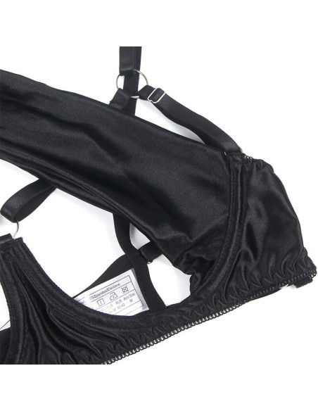 SUBBLIME 955199 SET SUJETADOR CON LAZO NEGRO AJUSTABLE S M