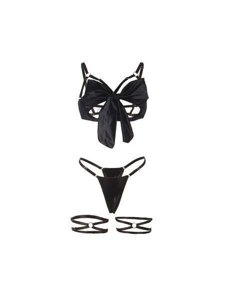 SUBBLIME 955205 SET SUJETADOR CON LAZO NEGRO AJUSTABLE L XL