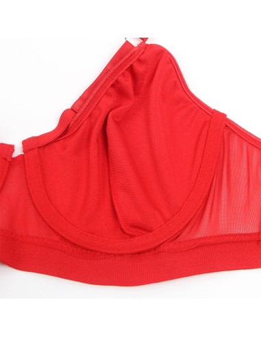 SUBBLIME 955250 SET SUJETADOR CON LIGUERO BONDAGE ROJO S M
